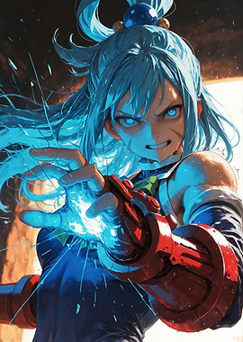 Anime Girl with Energy Power