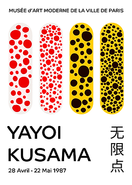 Yayoi Kusama Exhibition Poster, Paris 1987