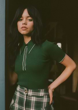 Jenna Ortega in Green Outfit