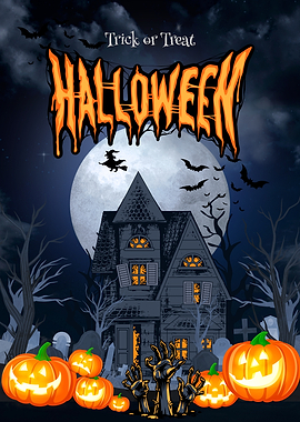 Halloween Night Spooky Scene