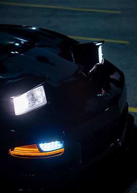Black C5 Corvette Headlight Close-Up pop ups