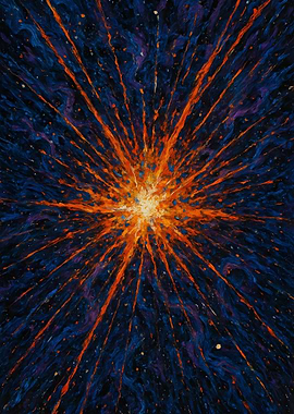 Abstract Starburst Painting