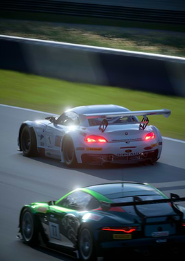 BMW Z4 GT3 Racing on Track
