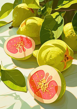 Fresh Guava Still Life
