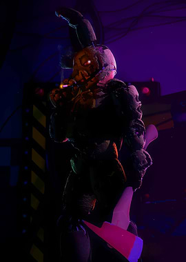 Springtrap Smoking in Dark Room