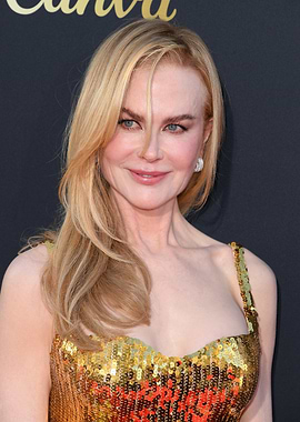 Nicole Kidman in Golden Sequin Dress