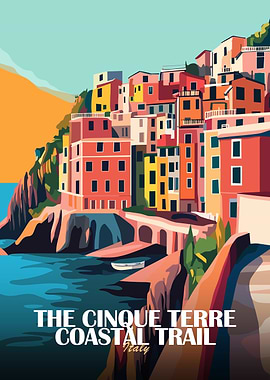 Cinque Terre Coastal Trail Italy Poster