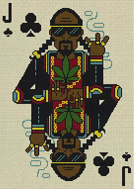 Snoop Dogg Jack of Clubs Pixel Art