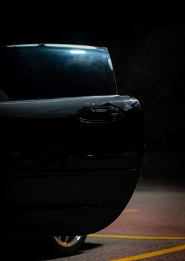 Black C5 corvette Car Tail Light at Night