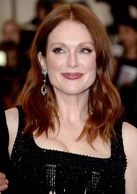 Julianne Moore portrait in black dress