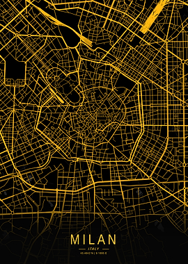 Golden Milan City Map