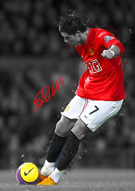 Cristiano Ronaldo Kicking Soccer Ball