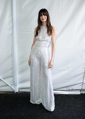 Anne Hathaway in Sequin Jumpsuit