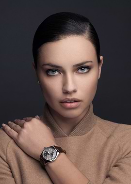 Adriana Lima watch advertisement portrait