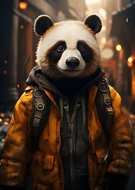 Panda in Urban Setting