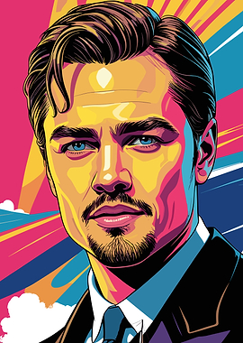 Leonardo DiCaprio Pop Art Portrait