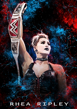 Rhea Ripley WWE Champion Art