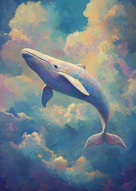 Whale in the Sky Painting