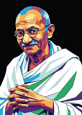 Mahatma Gandhi Portrait Pop Art