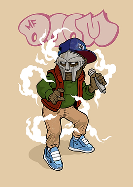 MF DOOM Cartoon Illustration