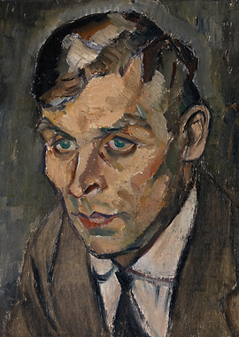 Painted Portrait of a Man in Suit