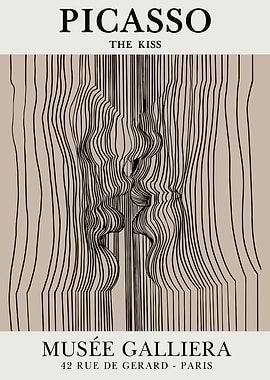 Picasso The Kiss Musée Galliera Poster