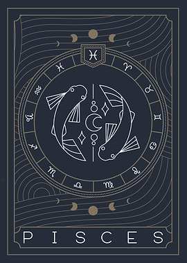 Pisces Zodiac Sign Art