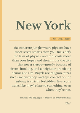 Funny New York Definition