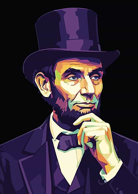 Abraham Lincoln Pop Art Portrait