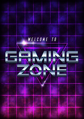 Welcome to Gaming Zone Retro Poster