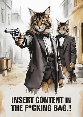 Cat Gangsters with Guns