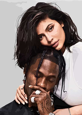 Kylie Jenner and Travis Scott Portrait