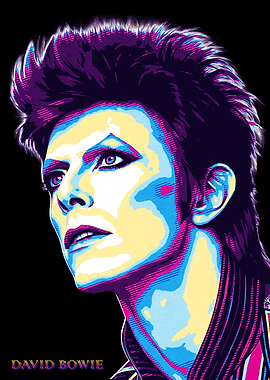 David Bowie Pop Art Portrait