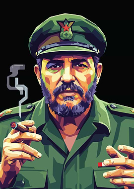 Fidel Castro Pop Art Portrait