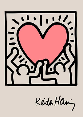 Keith Haring Heart Art