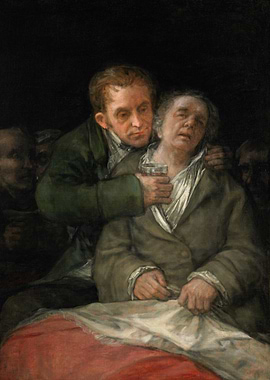 Man Assisting Ill Woman Painting