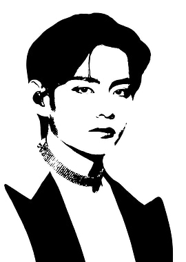 Black and White Portrait of V