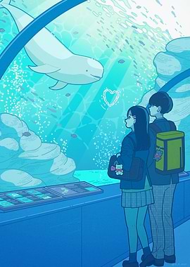 Aquarium Date with Beluga Whale