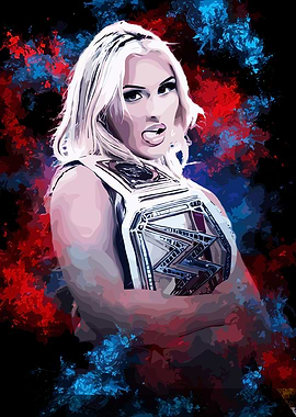 TIFFANY STARTTON Wrestler with Championship Belt Art