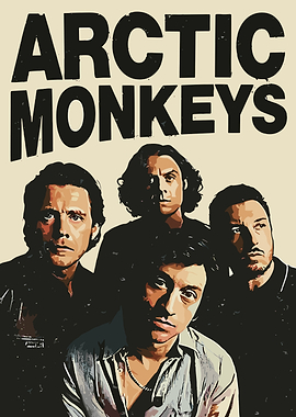 Arctic Monkeys band poster illustration