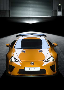 Lexus LFA Yellow Sports Car