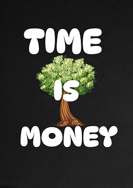 Time is Money Tree Illustration