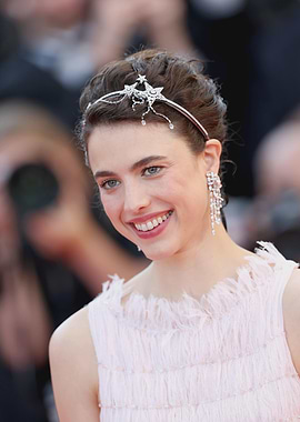 Margaret Qualley smiling at Cannes Film Festival
