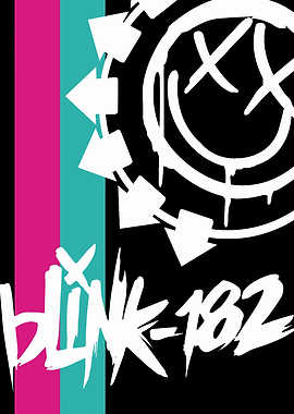 Blink-182 Logo with Smiley Face