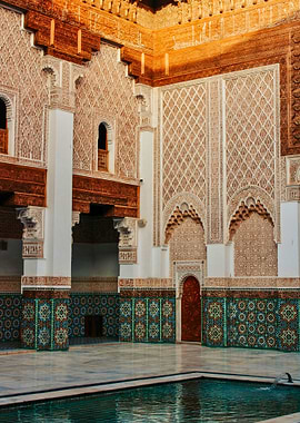 Ben Youssef Madrasa Courtyard, Marrakesh