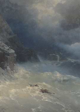 Stormy Sea Rescue Painting