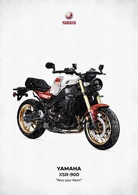 Yamaha XSR-900 Motorcycle Sketch Art