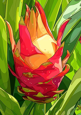 Dragon Fruit Illustration