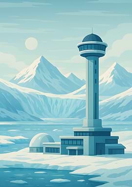 Arctic Base with Control Tower