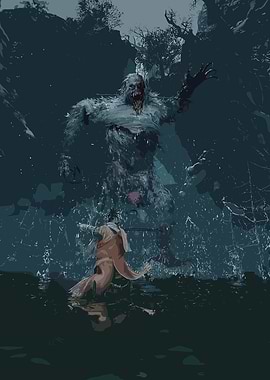 Samurai vs. Monster in Dark Waters